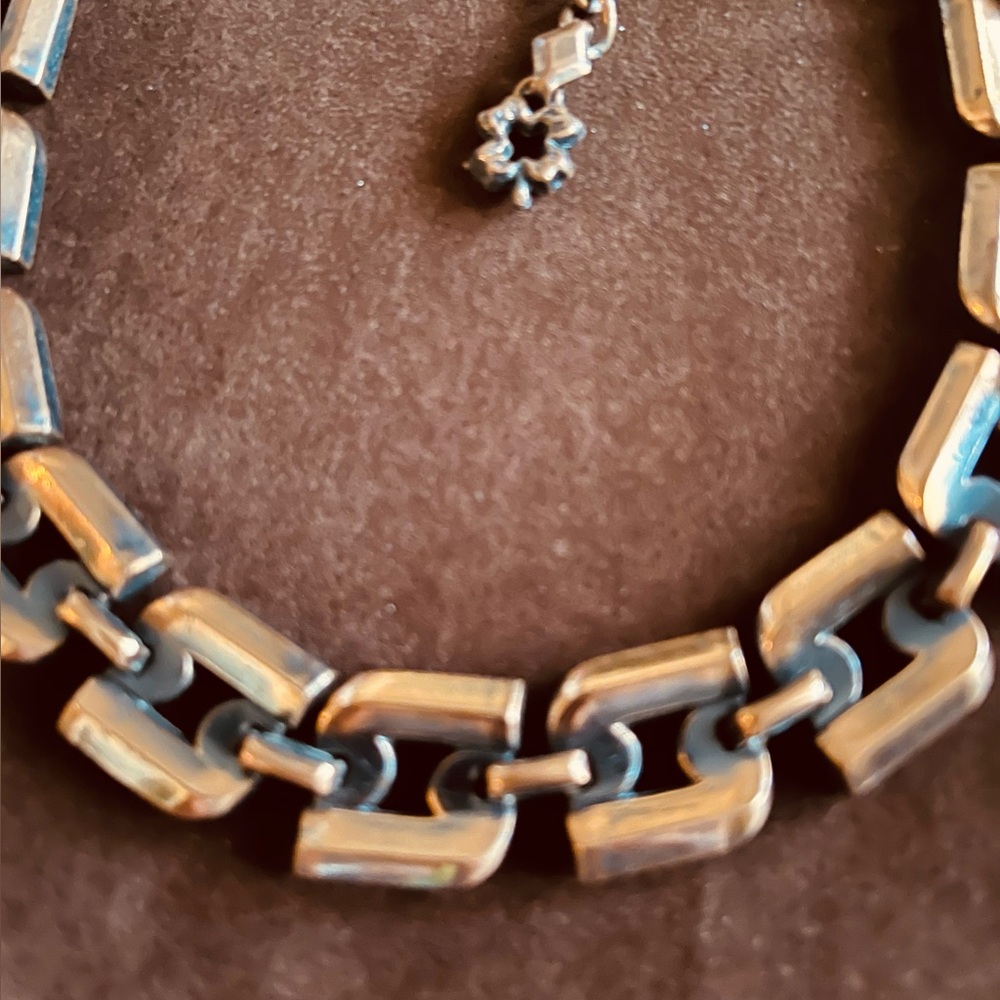 COPPER LOOK METAL PANTHER LINK CHOKER  12” - Picture 3 of 5